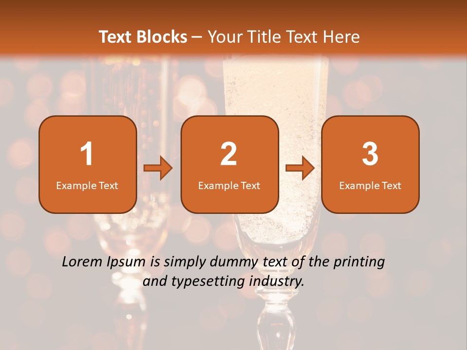 Champagne Poured Into Glass PowerPoint Template