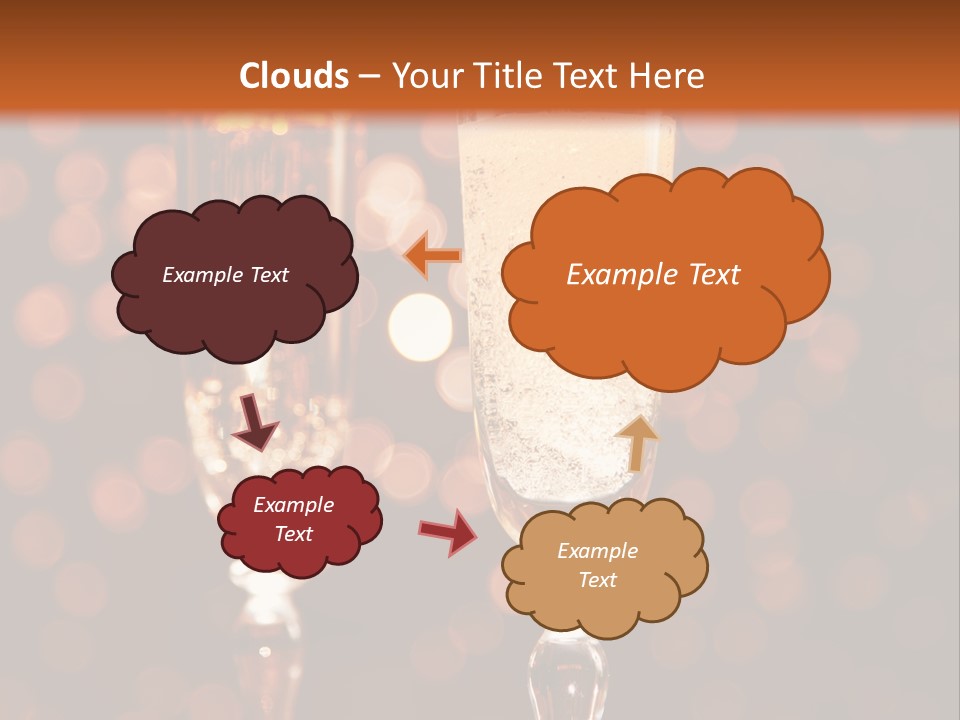 Champagne Poured Into Glass PowerPoint Template