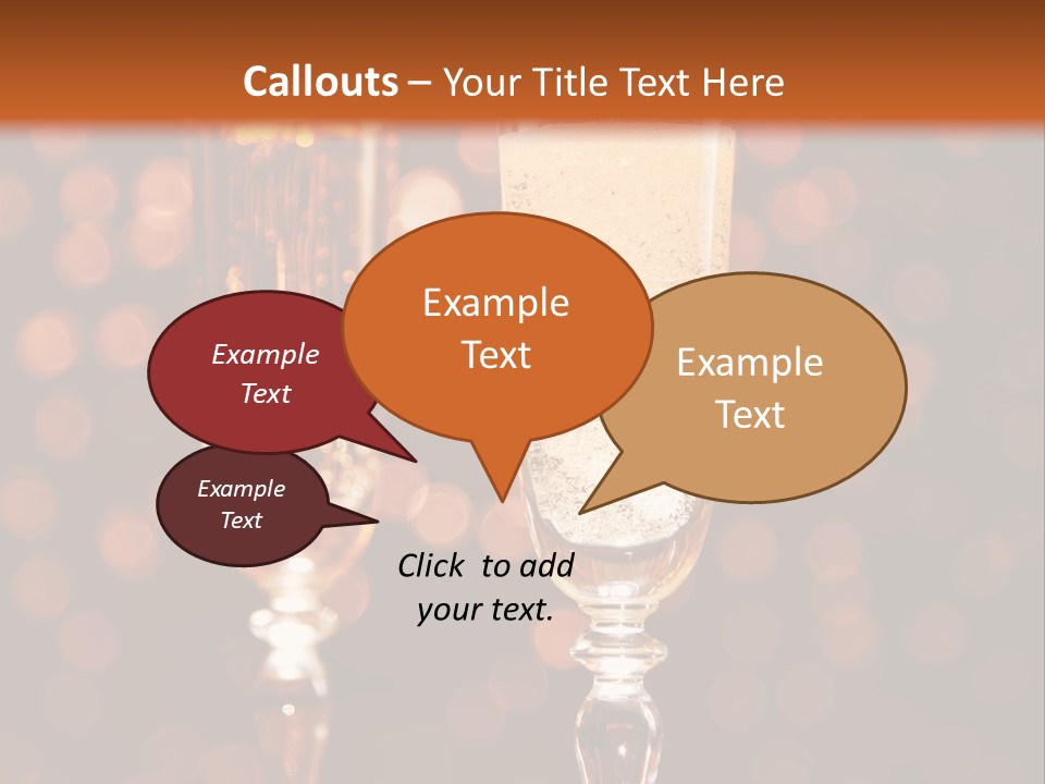 Champagne Poured Into Glass PowerPoint Template