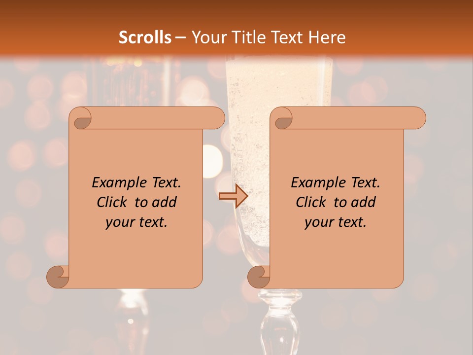 Champagne Poured Into Glass PowerPoint Template
