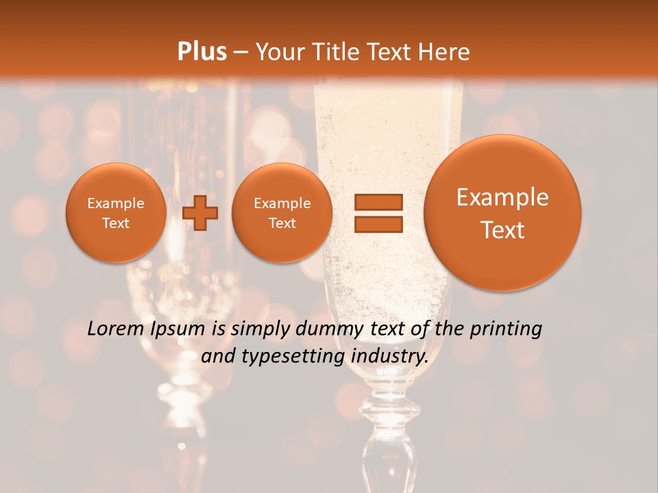 Champagne Poured Into Glass PowerPoint Template