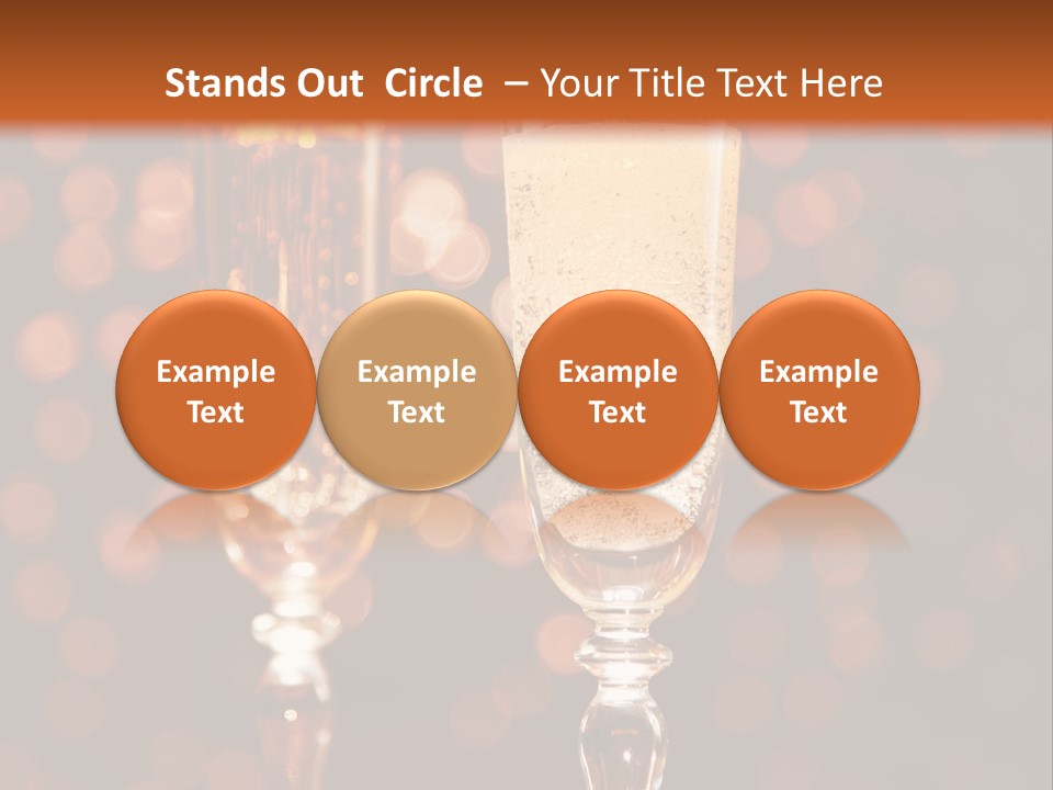 Champagne Poured Into Glass PowerPoint Template