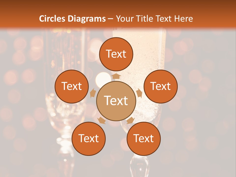 Champagne Poured Into Glass PowerPoint Template