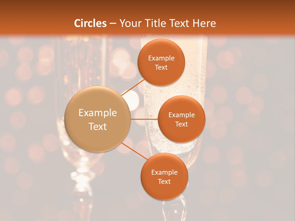 Champagne Poured Into Glass PowerPoint Template