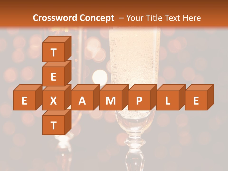 Champagne Poured Into Glass PowerPoint Template