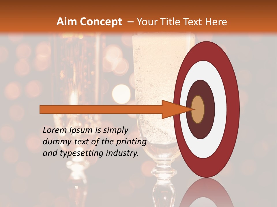 Champagne Poured Into Glass PowerPoint Template