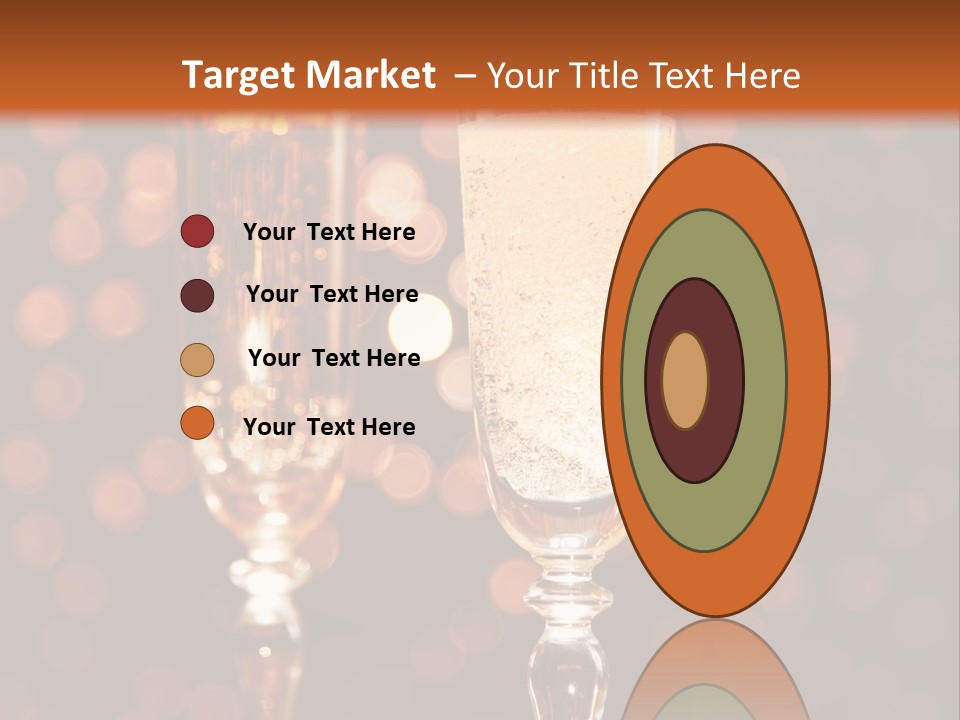 Champagne Poured Into Glass PowerPoint Template