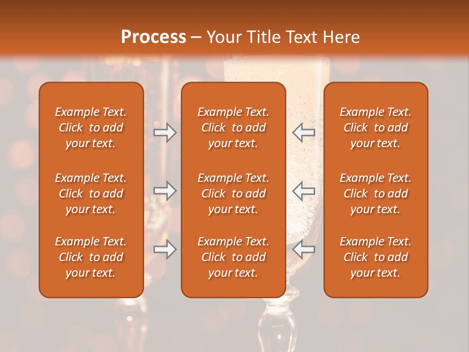 Champagne Poured Into Glass PowerPoint Template