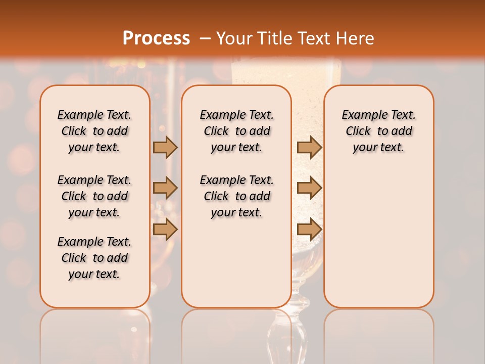 Champagne Poured Into Glass PowerPoint Template