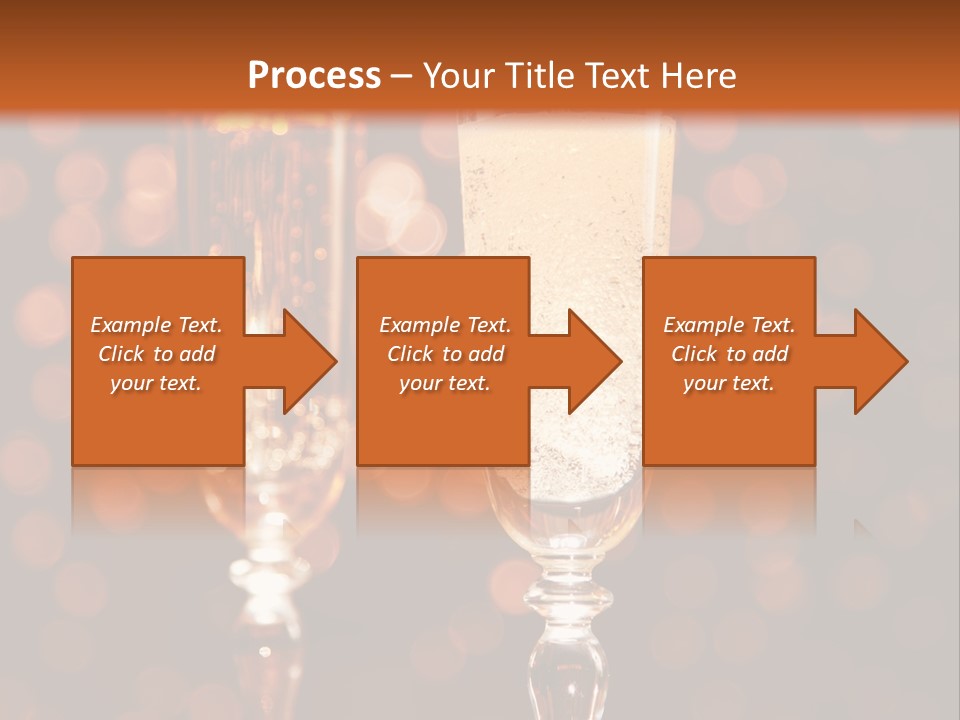 Champagne Poured Into Glass PowerPoint Template