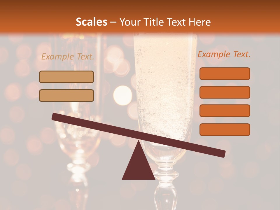 Champagne Poured Into Glass PowerPoint Template