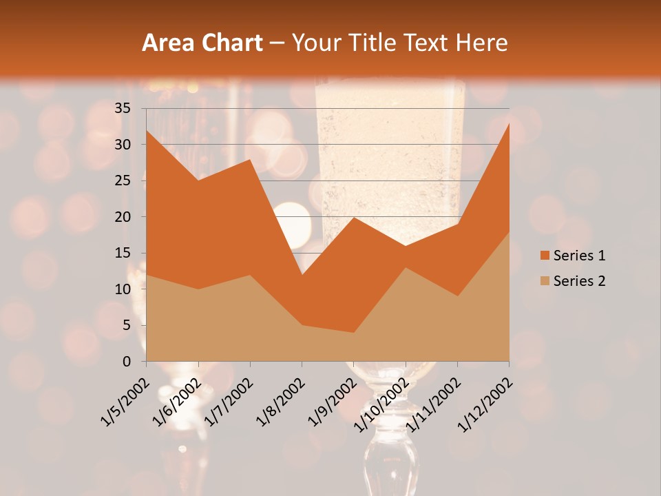Champagne Poured Into Glass PowerPoint Template