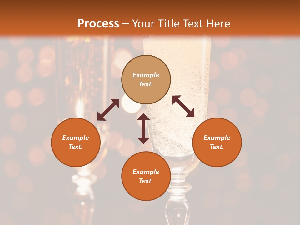 Champagne Poured Into Glass PowerPoint Template