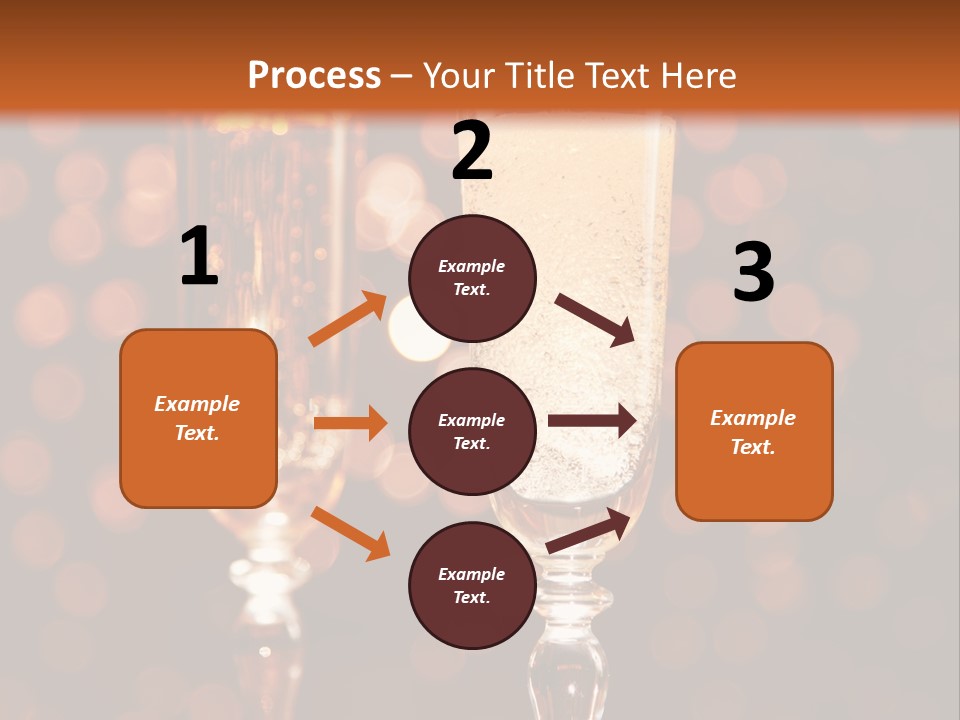 Champagne Poured Into Glass PowerPoint Template