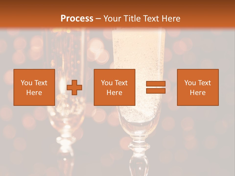 Champagne Poured Into Glass PowerPoint Template