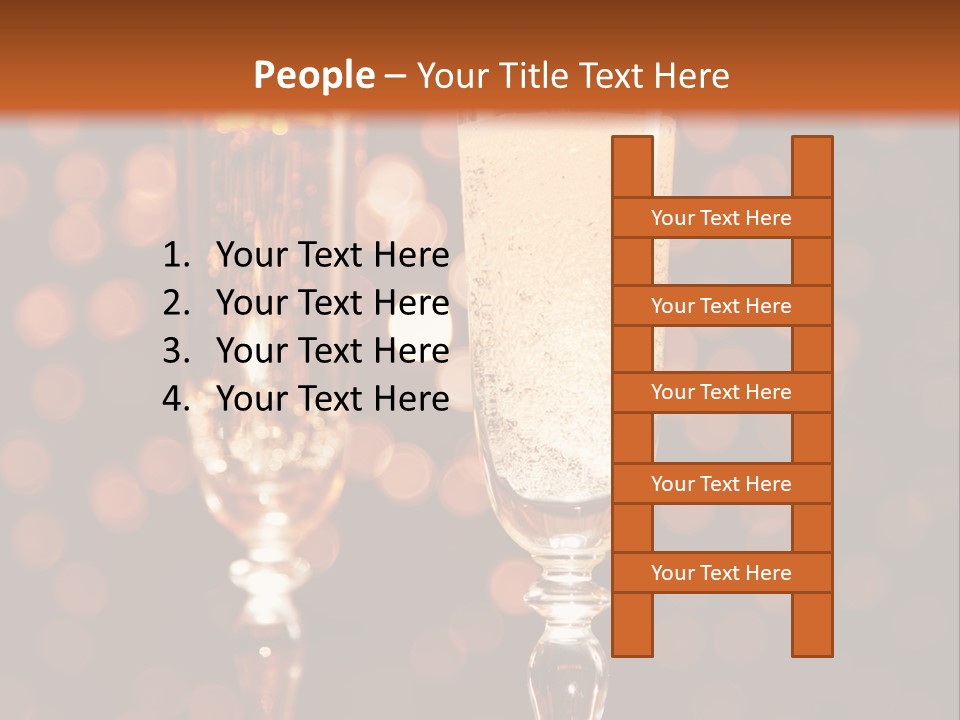 Champagne Poured Into Glass PowerPoint Template