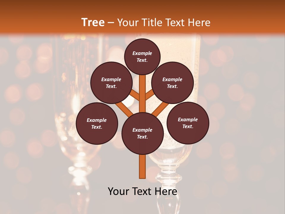 Champagne Poured Into Glass PowerPoint Template
