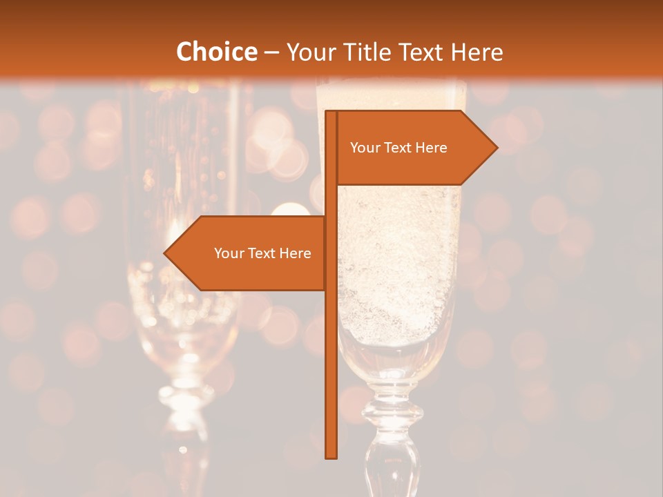 Champagne Poured Into Glass PowerPoint Template