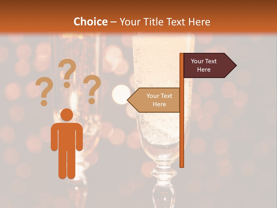 Champagne Poured Into Glass PowerPoint Template