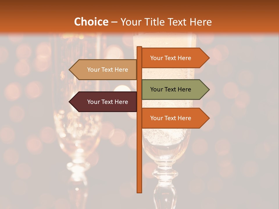 Champagne Poured Into Glass PowerPoint Template
