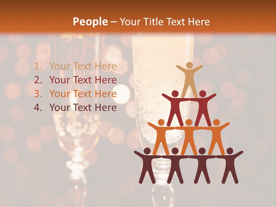 Champagne Poured Into Glass PowerPoint Template