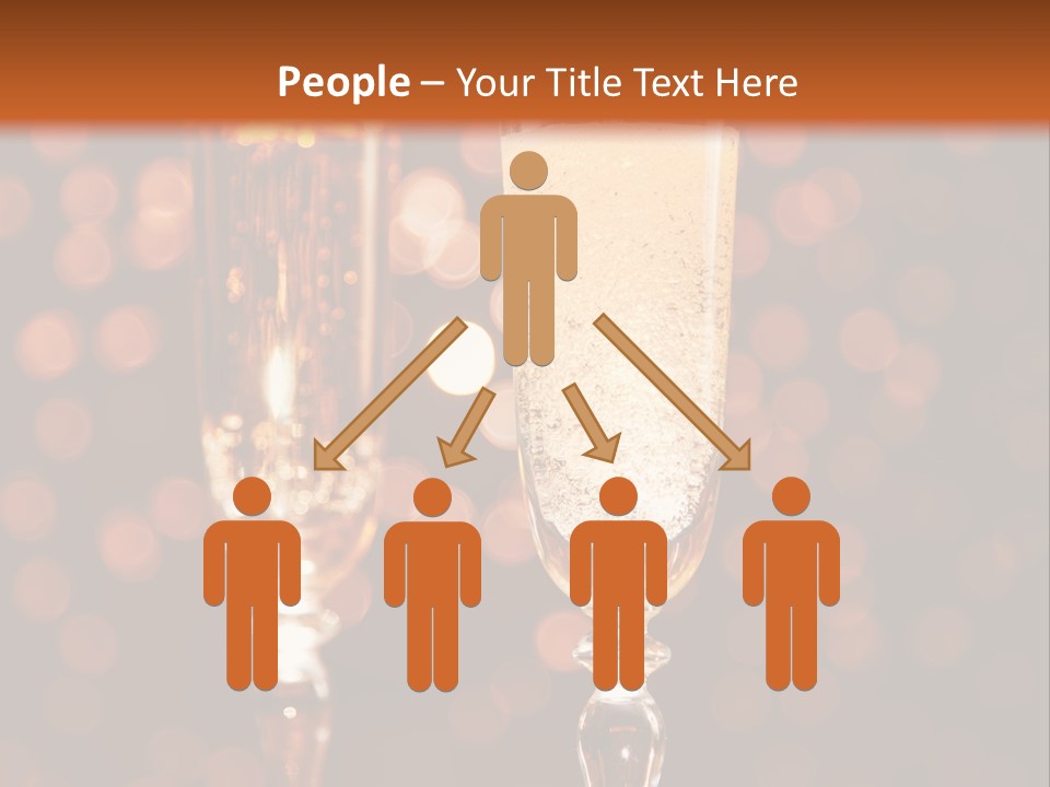 Champagne Poured Into Glass PowerPoint Template