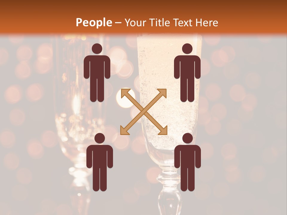 Champagne Poured Into Glass PowerPoint Template