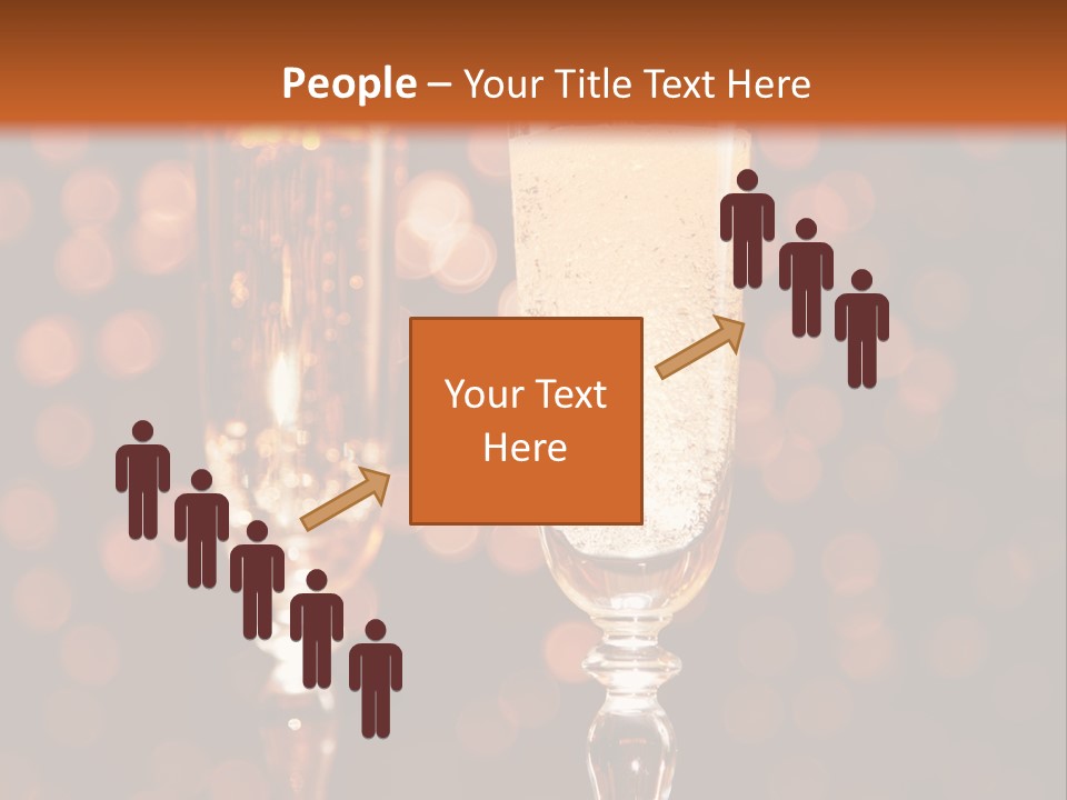 Champagne Poured Into Glass PowerPoint Template