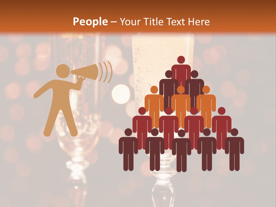 Champagne Poured Into Glass PowerPoint Template