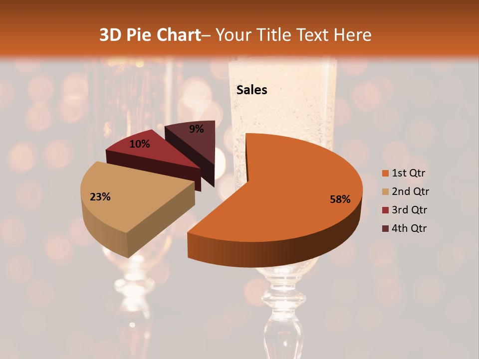 Champagne Poured Into Glass PowerPoint Template