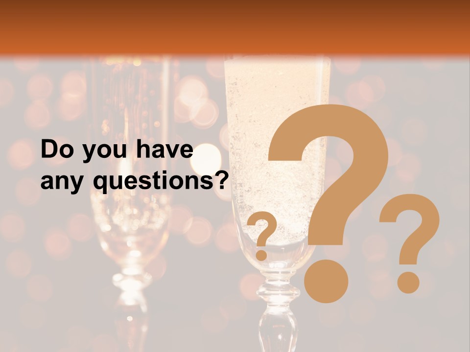 Champagne Poured Into Glass PowerPoint Template