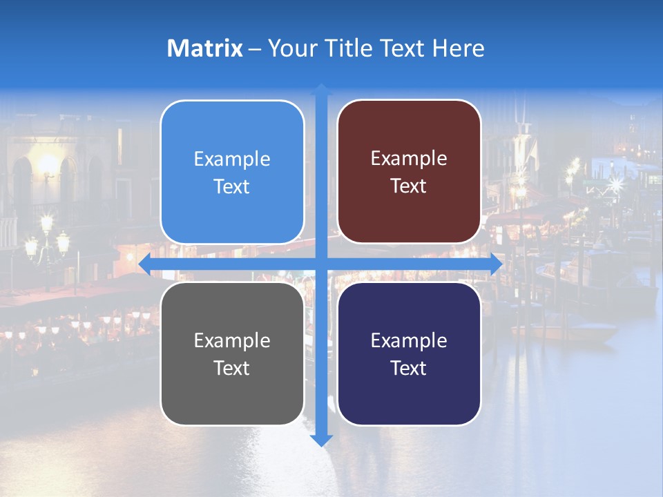 Venice Italy At Night PowerPoint Template