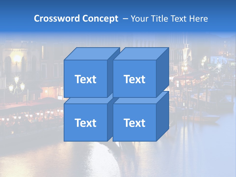 Venice Italy At Night PowerPoint Template