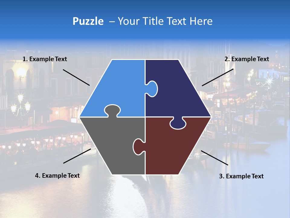 Venice Italy At Night PowerPoint Template