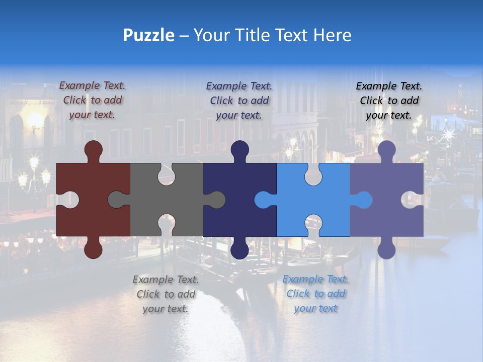 Venice Italy At Night PowerPoint Template