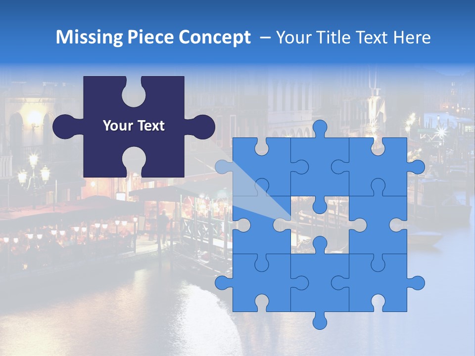 Venice Italy At Night PowerPoint Template