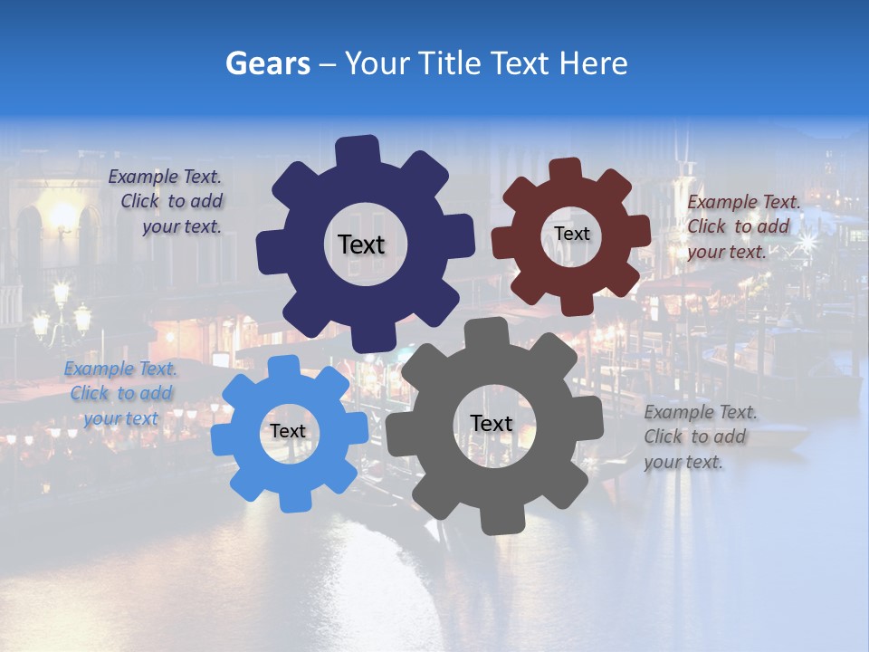 Venice Italy At Night PowerPoint Template