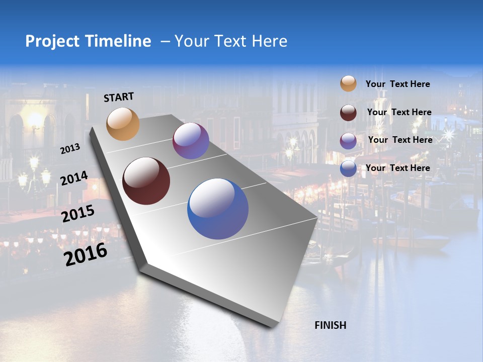 Venice Italy At Night PowerPoint Template