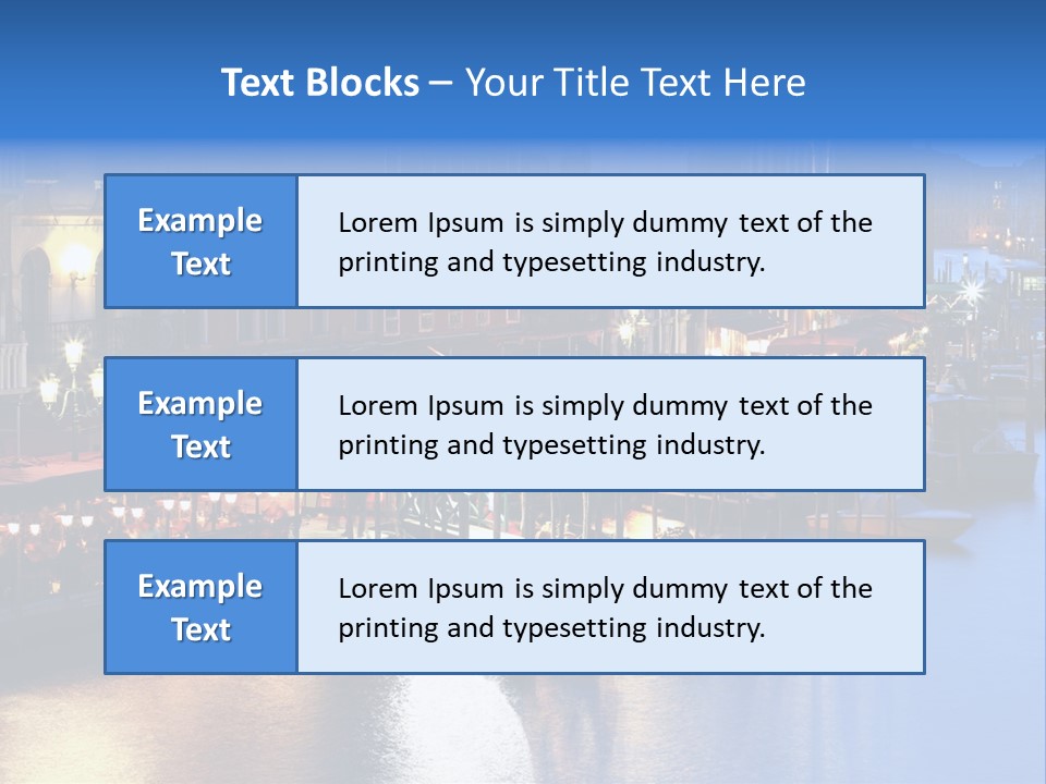 Venice Italy At Night PowerPoint Template