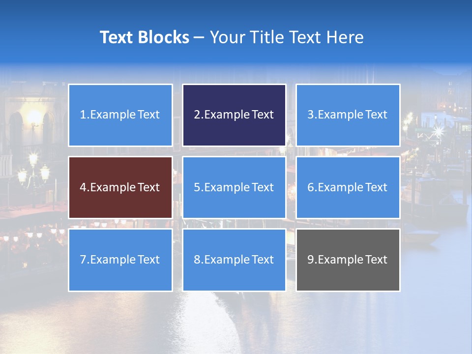 Venice Italy At Night PowerPoint Template