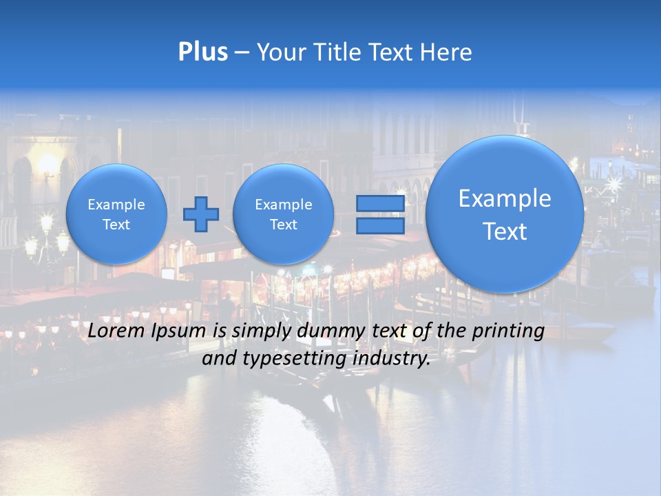 Venice Italy At Night PowerPoint Template