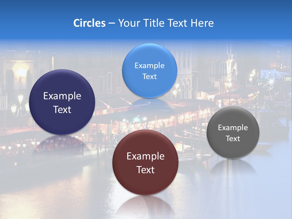 Venice Italy At Night PowerPoint Template