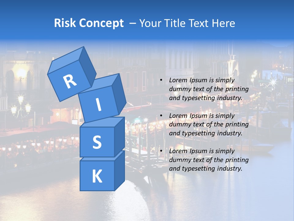 Venice Italy At Night PowerPoint Template