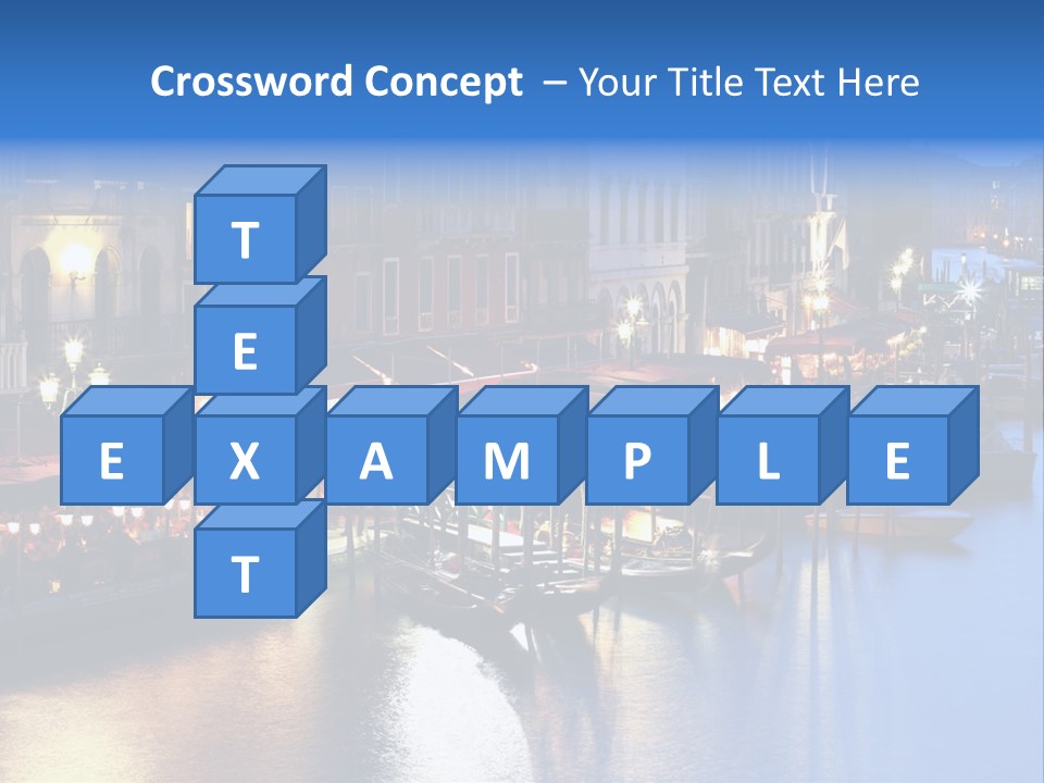 Venice Italy At Night PowerPoint Template