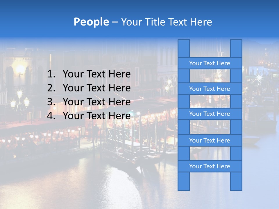 Venice Italy At Night PowerPoint Template
