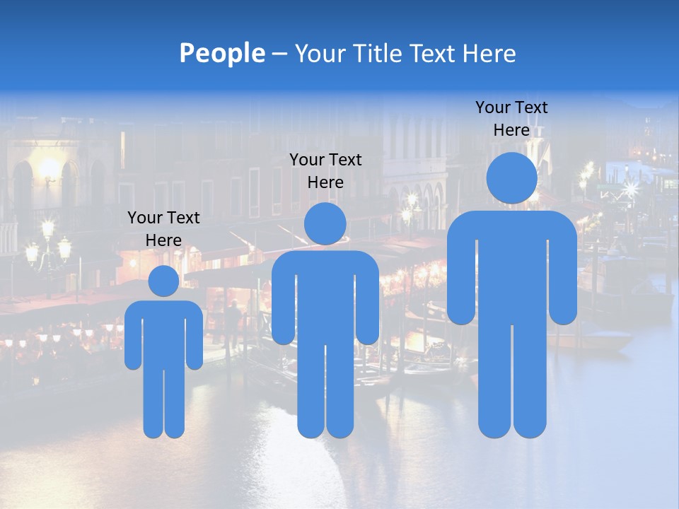 Venice Italy At Night PowerPoint Template