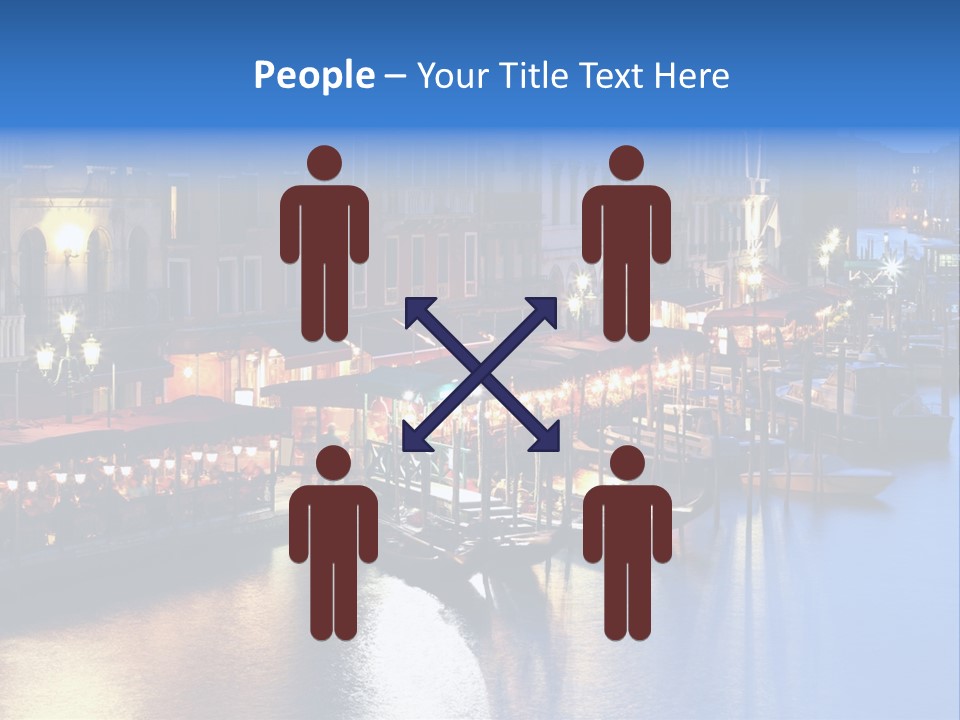 Venice Italy At Night PowerPoint Template