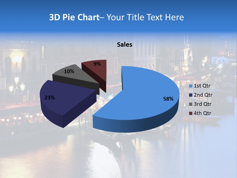 Venice Italy At Night PowerPoint Template