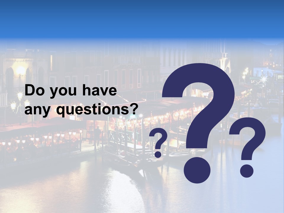 Venice Italy At Night PowerPoint Template