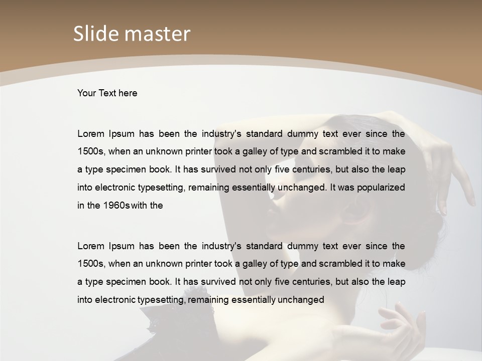 People Fingers Girl PowerPoint Template